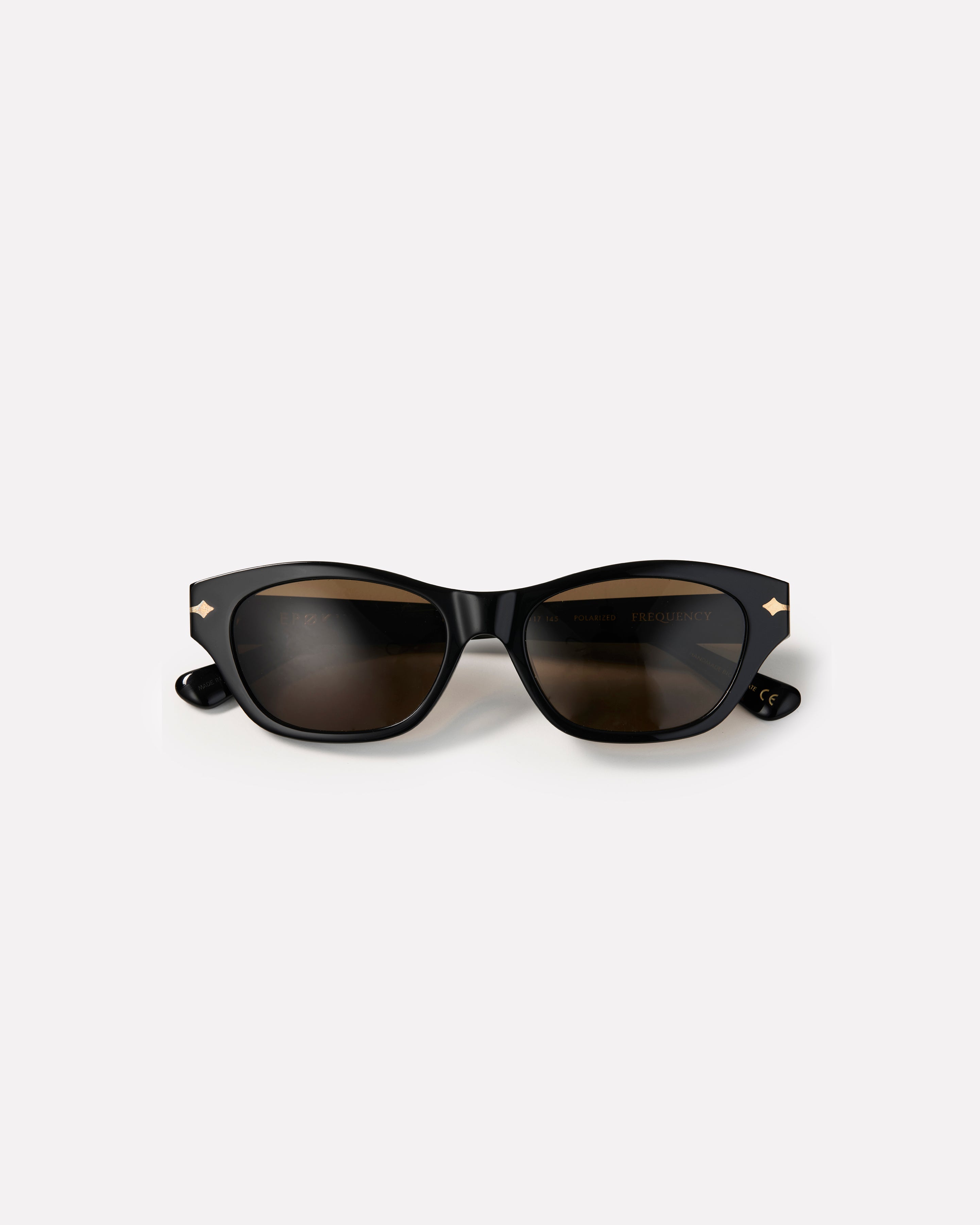 Frequency Sunglasses | Black Polished / Bronze Polarized | Epokhe Eyewear