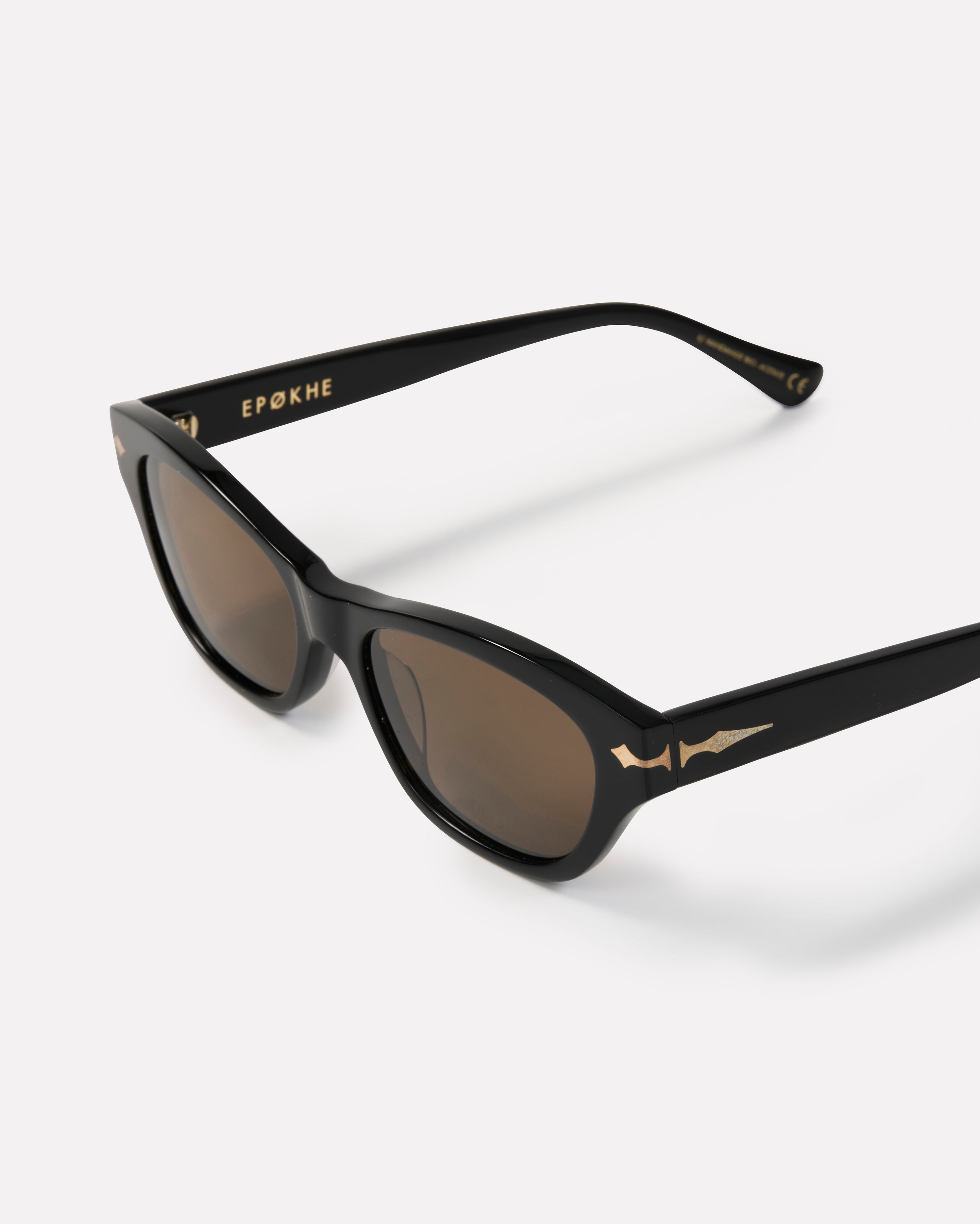 Frequency Sunglasses | Black Polished / Bronze Polarized | Epokhe Eyewear