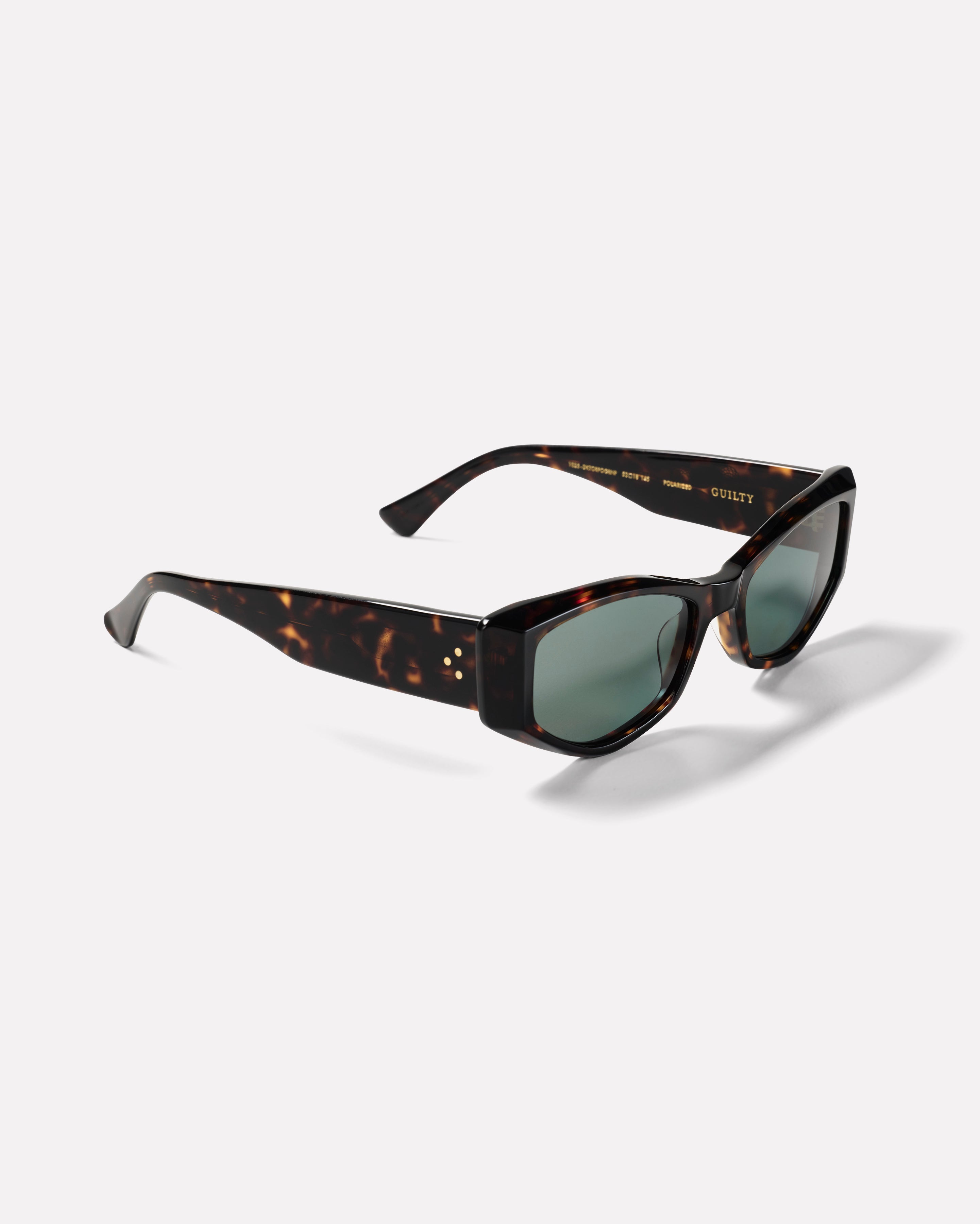 Guilty Sunglasses | Dark Tortoise Polished / Green Polarized | Epokhe Eyewear