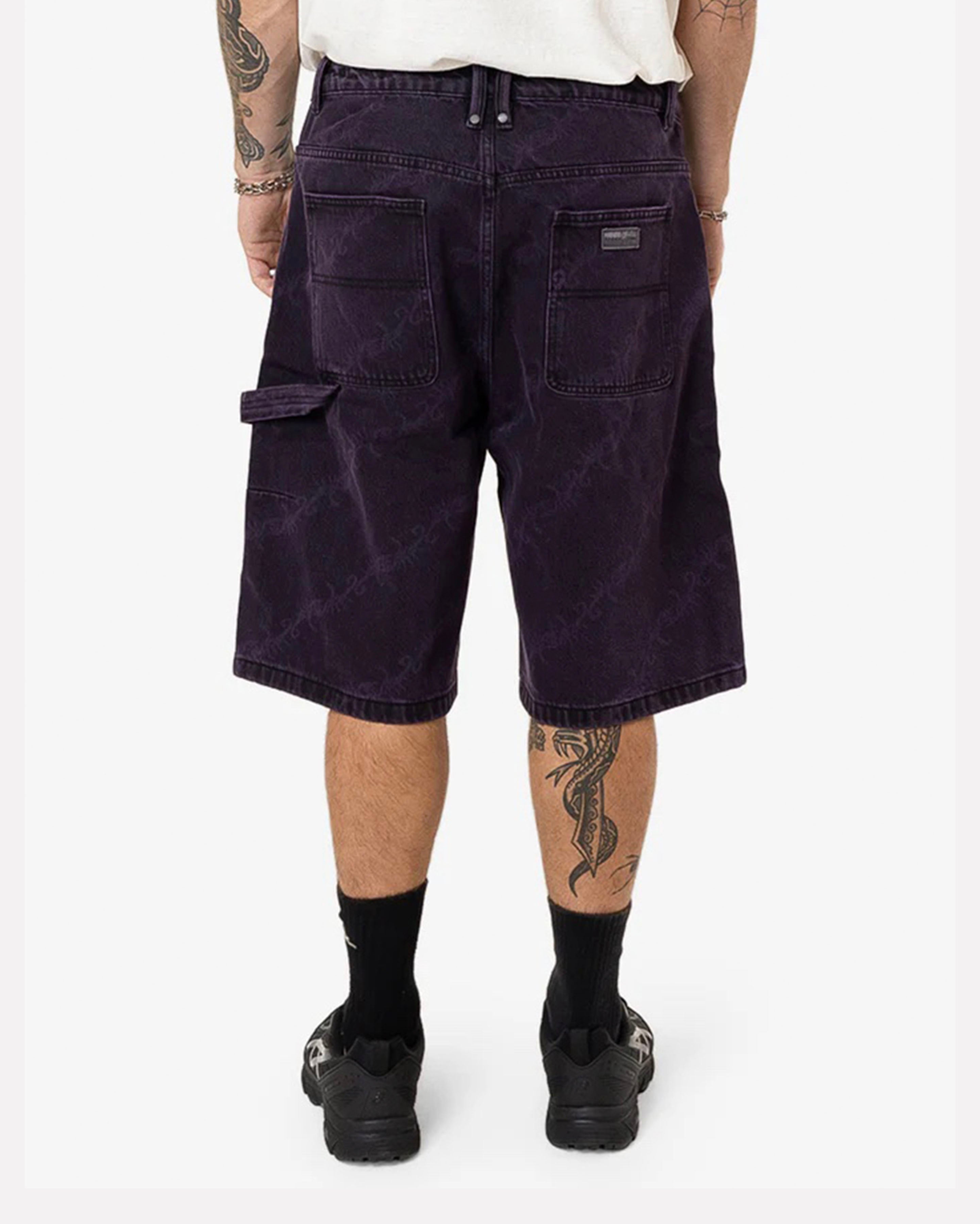 Thrills x Epokhe Big Slacker Denim Short - Black/Purple