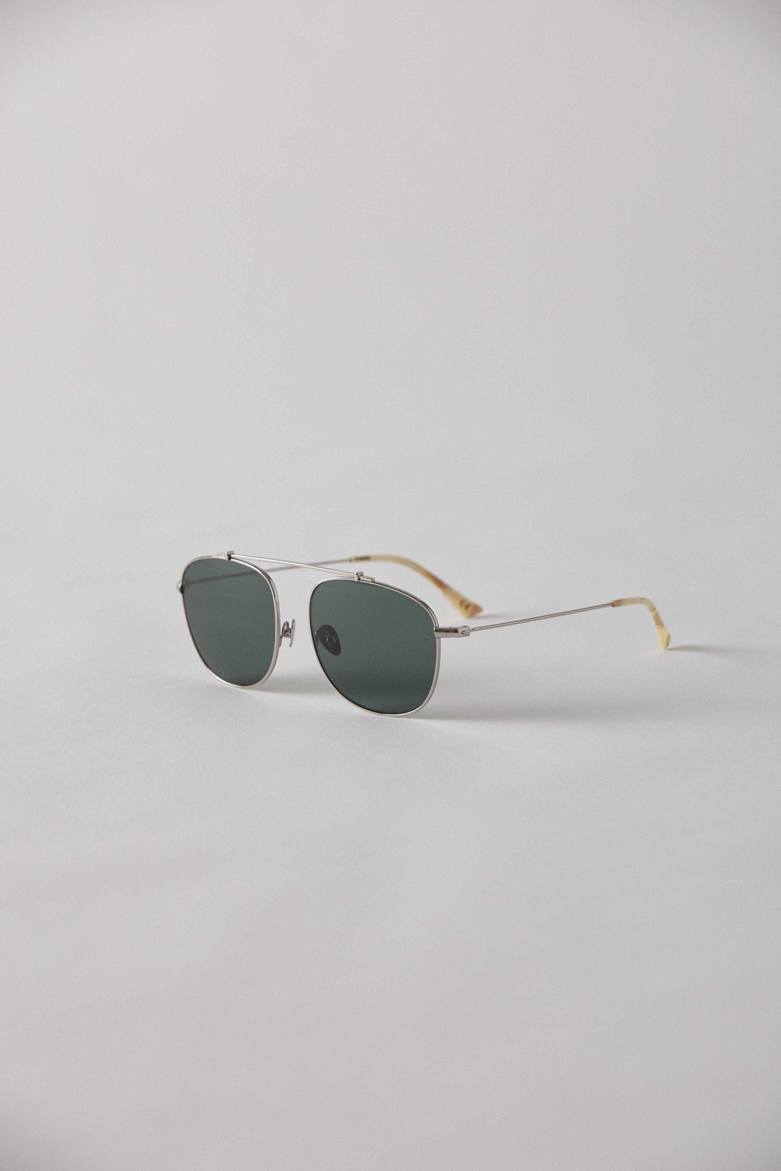 Notomy - Silver Polished / Green - Sunglasses - EPOKHE EYEWEAR